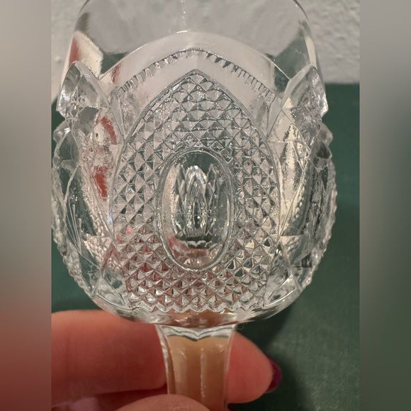 Antique Early 1900s EAPG Wine Cordial Glasses- Set of 4 - Picture 8 of 13